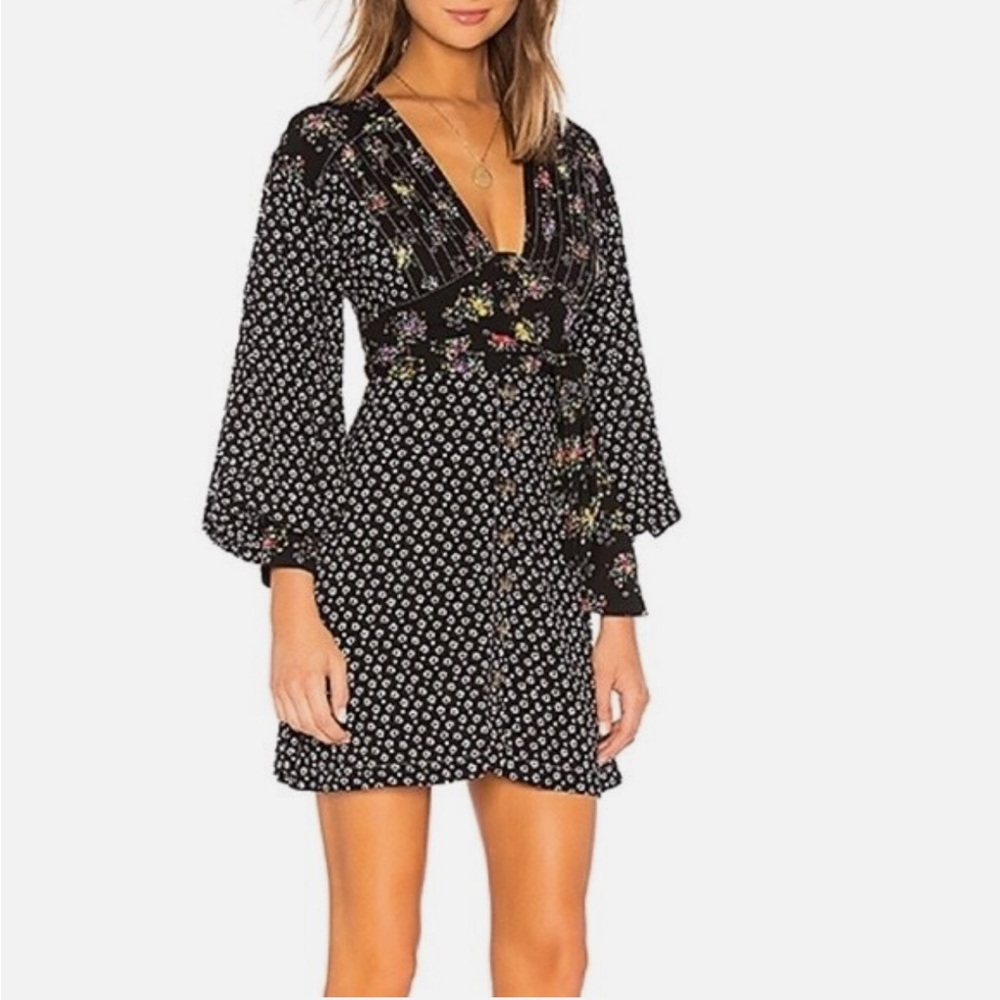 Free People Floral Print Wonderland Mini Dress - Picture 2 of 10